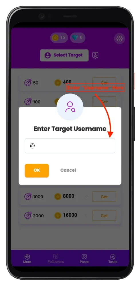 select real instagram account